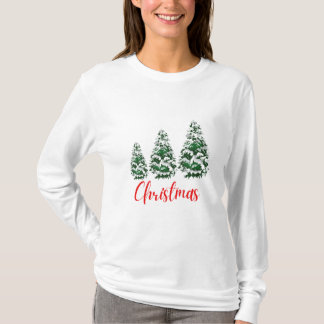 Schneeweihnachtsbäume zum Shirt