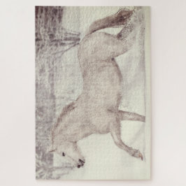 Schneeweihnachtspferd Puzzle