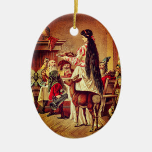 Schneeweiß - Märchen - Grimm Keramik Ornament