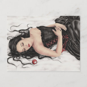 Schneeweiße fallen Postkarte