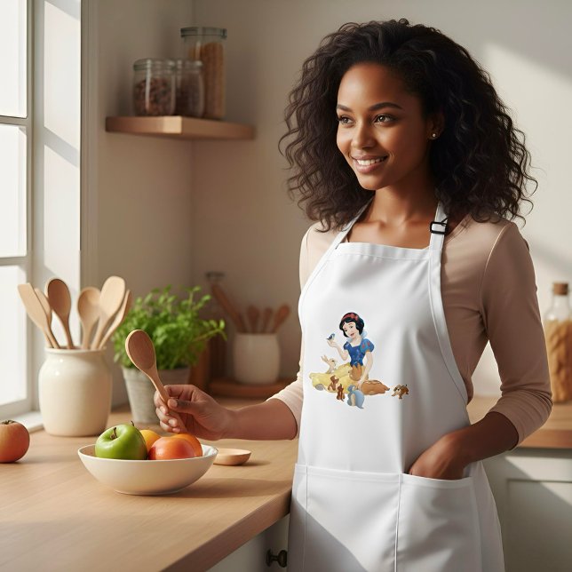 Schneeweiße lange Schürze (Von Creator hochgeladen)