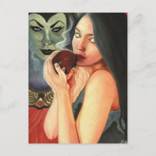 Schneeweiße Postkarte