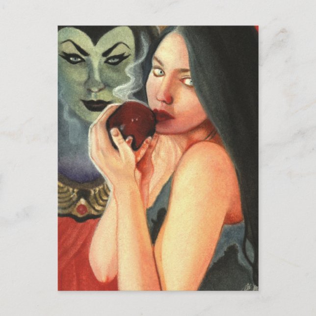 Schneeweiße Postkarte (Vorderseite)