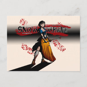 Schneeweiße Postkarte