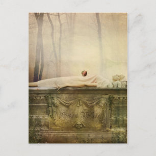 Schneeweiße Postkarte