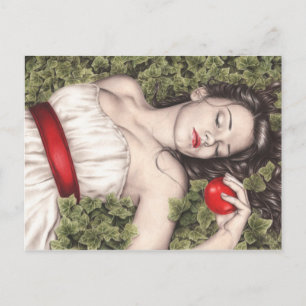 Schneeweiße Postkarte