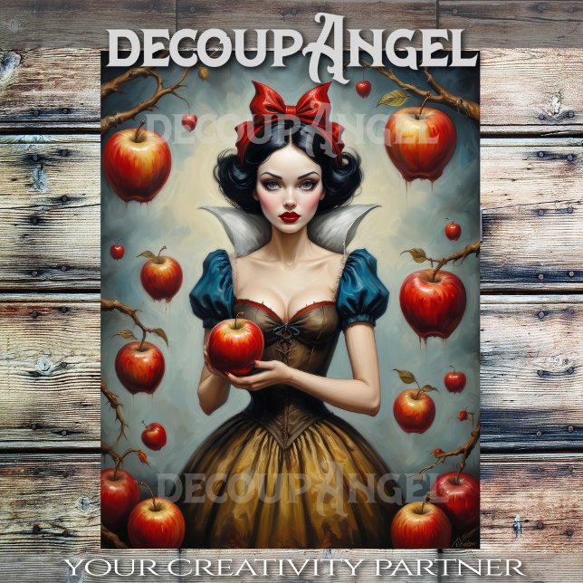 Schneeweiße und rote Äpfel #1 - Decoupage- Seidenpapier (Von Creator hochgeladen)