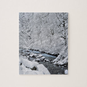 Schneeweißer Bach landschaftlich, Oregon Puzzle