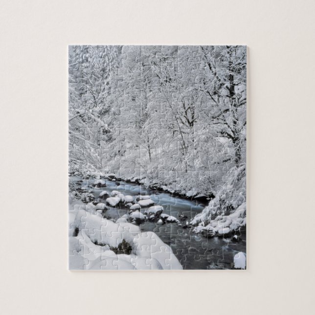 Schneeweißer Bach landschaftlich, Oregon Puzzle (Vertikal)