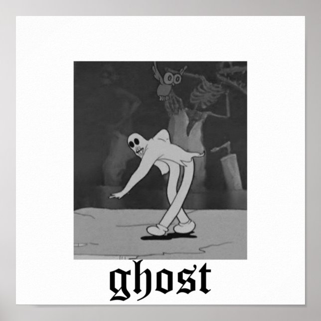 Schneeweißer Bettboop-Geist Poster (Vorne)