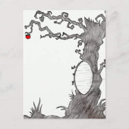 Schneeweißer Zauberbaum Postkarte