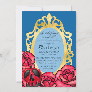 Schneeweißspiegel und Giftappel Einladung