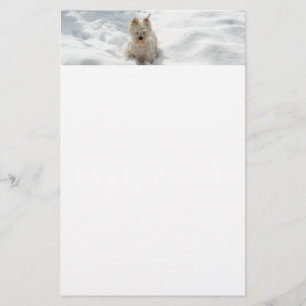 Schneeweißwestie Hunde Foto Papier Stationery