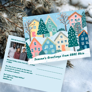 Schneewinterdorf Urlaub Weihnachten INDIVIDUELLE F Postkarte