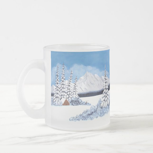 Schneewinterhelle Mattierte Tasse (Links)