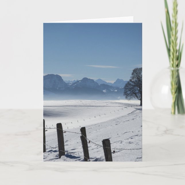 Schneewinterland Landschaft Foto Karte (Vorderseite)