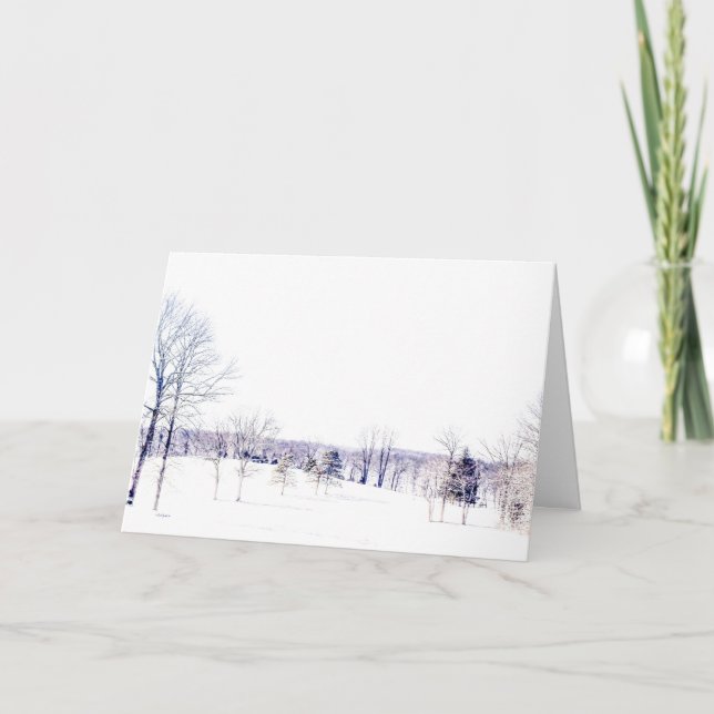 Schneewinterlandschaft Karte (Vorderseite)