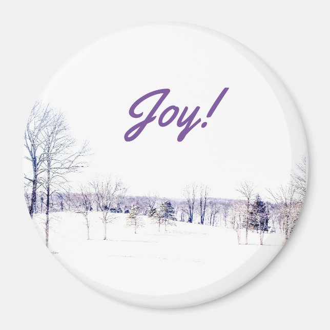 Schneewinterlandschaft Magnet (Vorne)