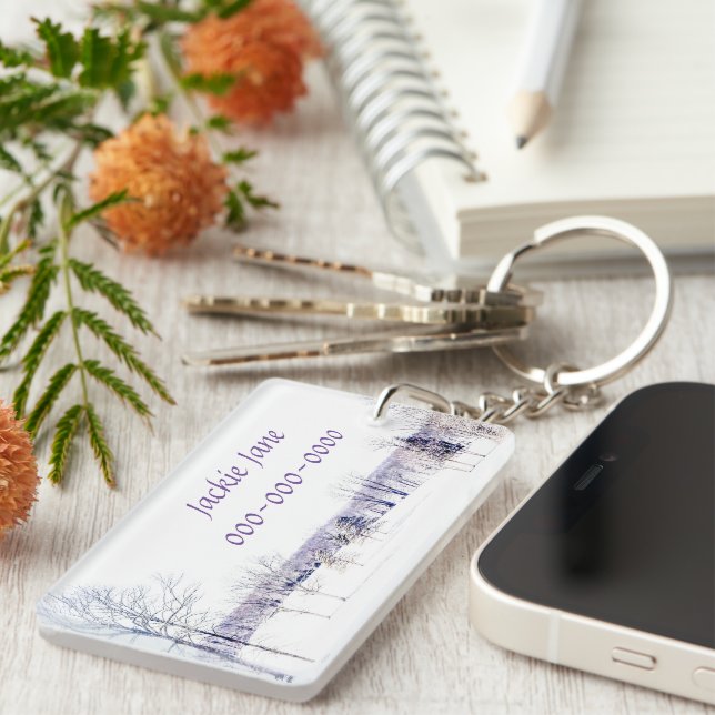 Schneewinterlandschaft Schlüsselanhänger (Vorderseite rechts)