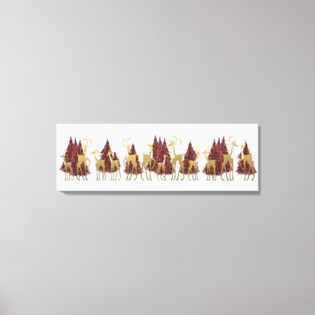 Schneewinters im Wald Leinwanddruck (Vorderseite)