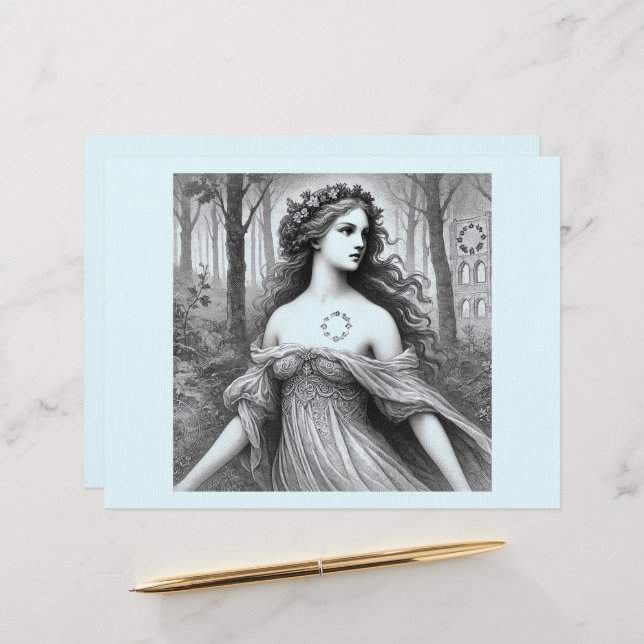 Schneewittchen Europa – Snow White Europe Briefbogen (Vorderseite/Rückseite Beispiel)