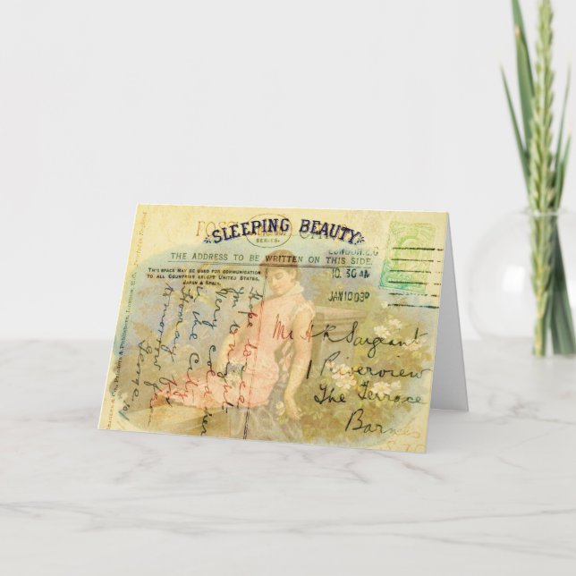 Schneewittchen Feiertagskarte (Vorderseite)