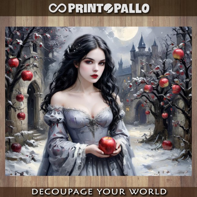 Schneewittchen und der Apfel - Decoupage Geschenkpapier Set (Von Creator hochgeladen)