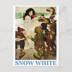 Schneewittchen und die sieben Zwerge Postkarte