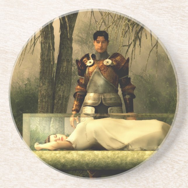 Schneewittchens Glassarg Sandstein Untersetzer (Vorne)