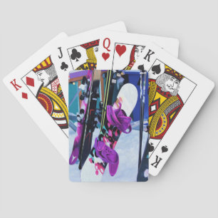 Schneezeit - Snowboards und Skier Spielkarten