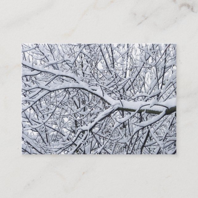 Schneezweige Visitenkarte (Vorderseite)