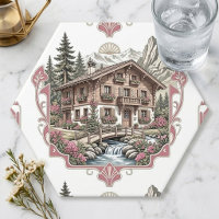 Schneid Alpines Landhaus Kiefern Bäume Vintage