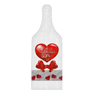 Schneidbrett aus Glas zum Valentinstag Schneidebrett