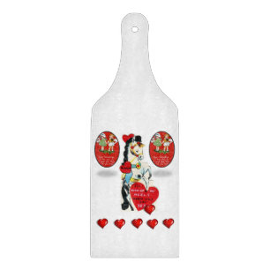 Schneidbrett aus Glas zum Valentinstag Schneidebrett