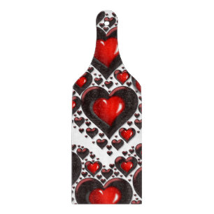 Schneidbrett aus Glas zum Valentinstag Schneidebrett