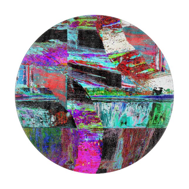 Schneidbrett – Neon Pulse Schneidebrett (Vorderseite)