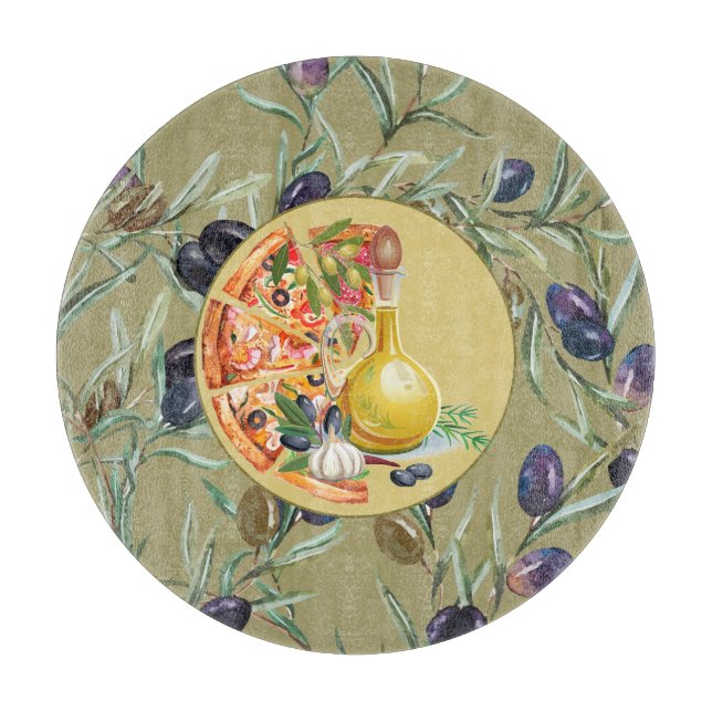 Schneidbrett. Olive Schneidebrett (Vorderseite)