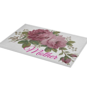 Schneidbrett Pink Rose Elegance Schneidebrett