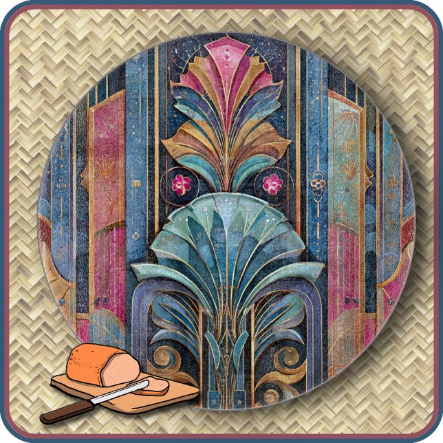 Schneidbrett - Verzierte Art Deco Gestaltung aus d Schneidebrett (Von Creator hochgeladen)