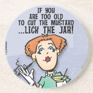 Schneide den Senf Untersetzer