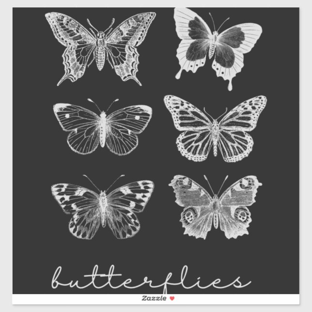 Schneide Vinyl Sticker Butterfly Frau. Sei ein (Blatt)