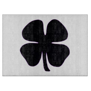 Schneidebrett aus schwarzem Glattleder