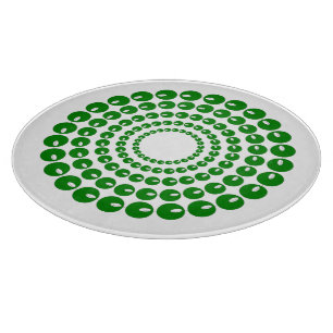 Schneidebrett - Grüne Beulen in Kreisen