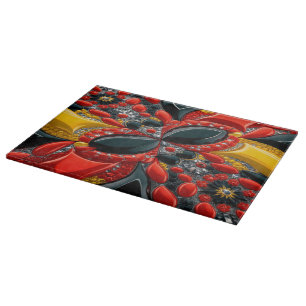 Schneidebrett mit deutschem Farbdesign