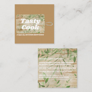 Schneidebrett Rustikales Keks Quadratische Visitenkarte