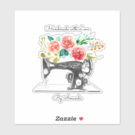 Schneidemaschine mit schwarzer Nähmaschine Aufkleber