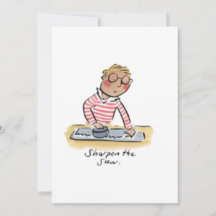 Schneiden der Säge Einladung