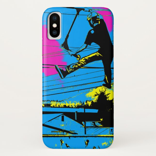 Schneiden - Hochfliegender Scooter Case-Mate iPhone Hülle (Rückseite)