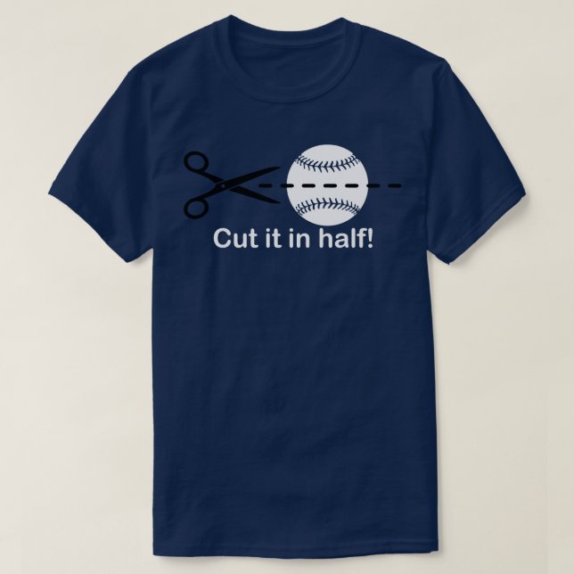 Schneiden Sie den Ball in halb Baseball IQ Hitter  T-Shirt (Design vorne)