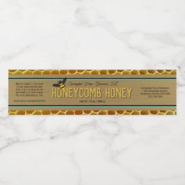 Schneiden Sie den Honig-Comb-Container-Wrap um Gol Wasserflaschenetikett